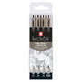 Sakura Set de pointe fine Pigma Micron, 4 tailles, Gris Froid Clair